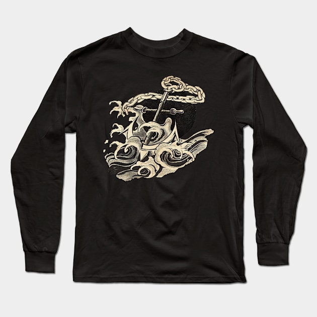 Anchor Long Sleeve T-Shirt by DeclanTIGERIllustration